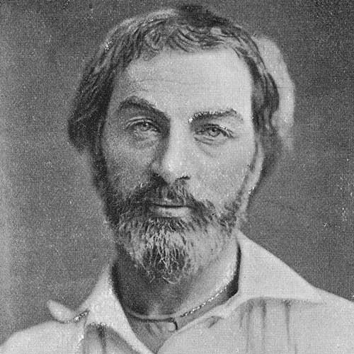 Portrait of the American poet, editor, and journalist Walt Whitman (1819–1892) in Edith Sprague Taft’s Scrapbook of American Literature, 1855. The Huntington Library, Art Museum, and Botanical Gardens.