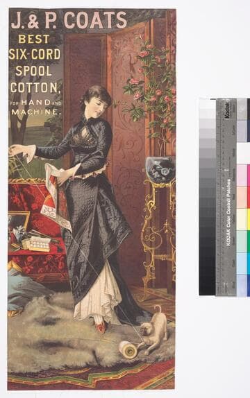 J. & P. Coats best six-cord spool cotton, for hand and machine