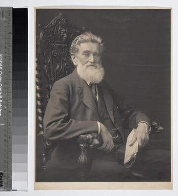 [Louis Prang seated in high-backed chair]