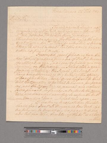 Letter from George Washington, Mount Vernon, to Colonel Richard Varick