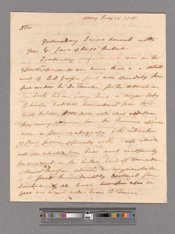 Letter from Philip John Schuyler?, Albany, to George Washington