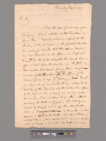 Letter from Elias Boudinot, Princeton, to George Washington