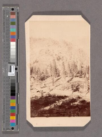 Cape Horn and Railroad from the West. Height above ravine, 1,400 feet