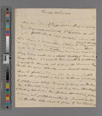 Thomas Babington. Letter to Jean (Macaulay) Babington