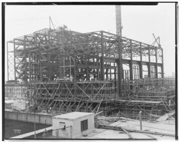 Long Beach Steam Station, Plant #3 - General view of steel work on Plant #3