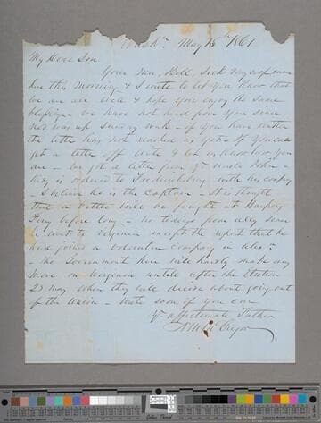 McGregor, Nathaniel Mortimer.  Letter to Roderick Mortimer McGregor