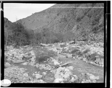 Mill Creek showing the San Bernardino Mountains in the background