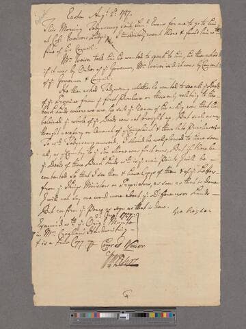 George Croghan and Conrad Weiser affidavit regarding meeting at Easton with Teedyuscung