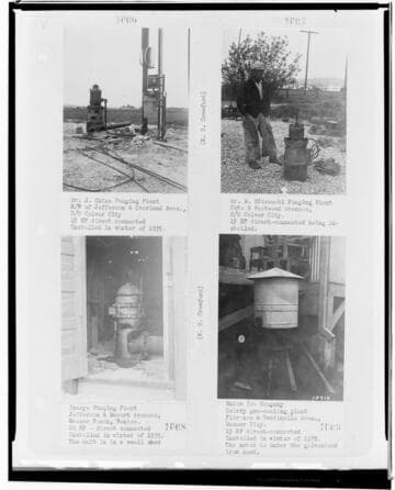 P4 - Pumping Plants - page 32 of Laws Book. four copy prints of Pumping Plant customers