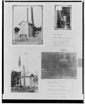 P4 - Pumping Plants - page 24 of Laws Book. four copy prints of Pumping Plant customers