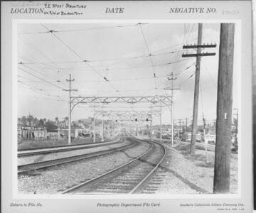 Distribution Lines - Pacific Electric Steel Structure on Right-of-Way at Bairdstown