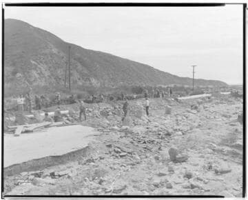 Lytle Creek, Fontana Powerhouse - Storm Damage Fontana pressure-line