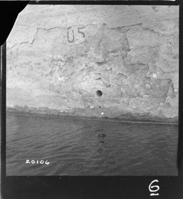 Upstream core drill hole Dam #1