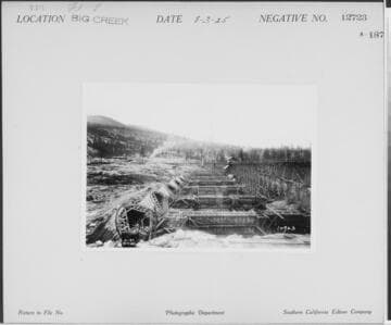 Big Creek, Florence Lake Dam - Construction of multiple-arch dam