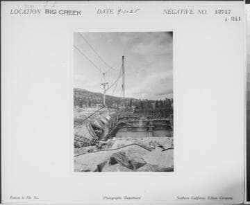 Big Creek, Florence Lake Dam - Looking east