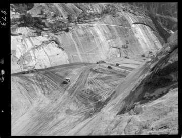 Big Creek - Mammoth Pool - General view of dam from west abutment