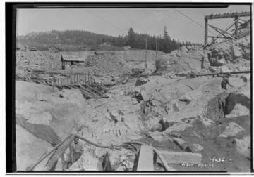 Big Creek, Shaver Lake Dam - Dam construction site