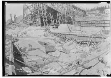 Big Creek, Shaver Lake Dam construction site