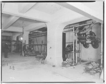 Long Beach Steam Station, Plant #3 - Installing pumps in basement