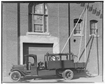 E.D.S. Truck #2111 with winch and derrick in back