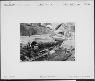 Big Creek PH#2 - Laying pipe for Unit #4