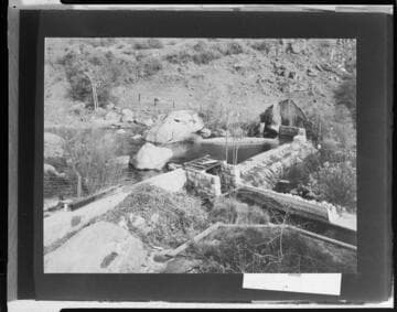 The dam and intake at Kaweah #2 Hydro Plant