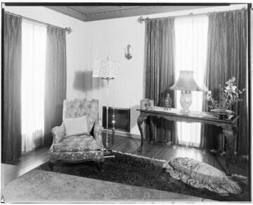 H2.7 - Home Living Room - Air heaters in home of Vernon Brown