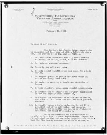 C1.2 - Letters - Open letter from Southern California Voters Assoc