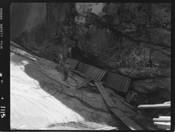 Big Creek - Mammoth Pool - Forming on the East abutment
