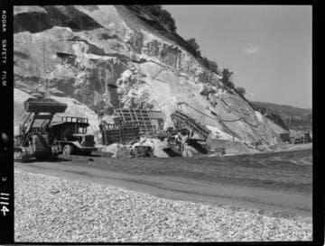 Big Creek - Mammoth Pool - Forming on the west abutment