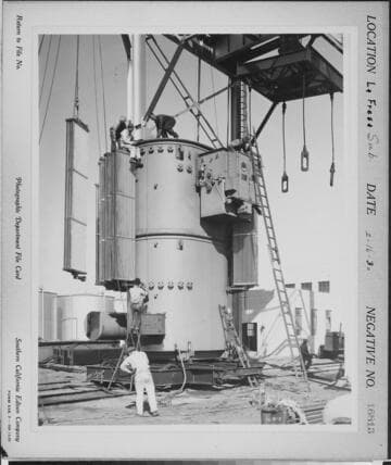 La Fresa Substation - Installing Transformers, Close-up