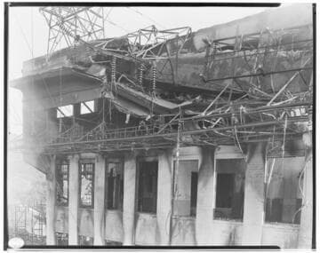 Eagle Rock Substation after fire