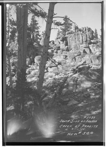 Borel : S. side Salmon Creek at Dam site