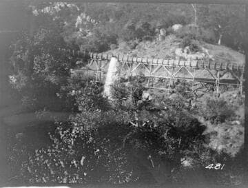 The wastegate on the flume at Tule Plant during its construction