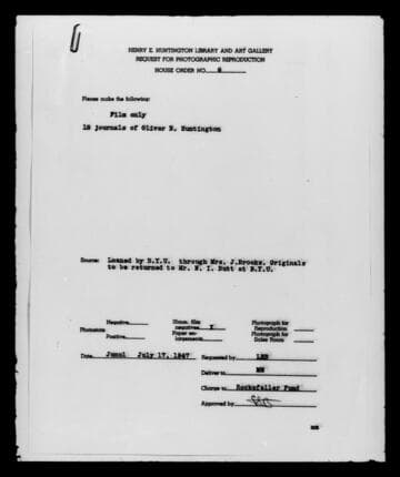 Diaries of Oliver Boardman Huntington [microform]: 1843-1899. Reel 1