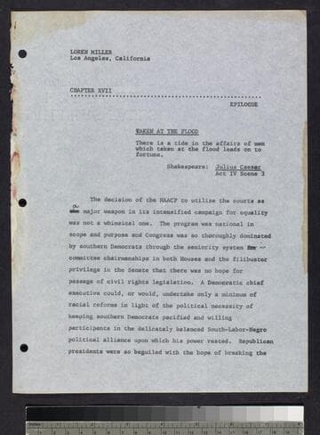 Typed copy of chapter 17 "Taken at the Flood"