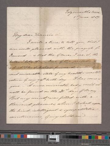 Edgeworth, Richard Lovell.  Letter to Sir Francis Beaufort
