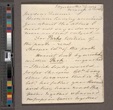 Edgeworth, Maria.  Letter to Sir Francis Beaufort