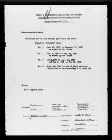 Diaries of Joseph H. Richards [microform] : 1876-1893