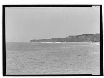 Malibu coastline with buildings on bluffs
