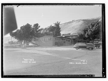 "Mattie's" dining de luxe, Shell Beach, Calif