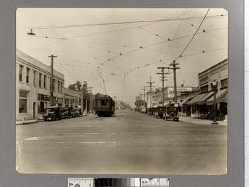 Streetcar on Mission Street, South Pasadena