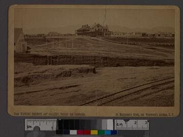 Santa Monica Hotel with railroad tracks