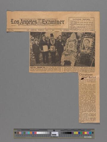 Final Tribute / Chinatown chief buried