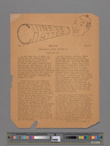 Chinese Chatter, Vol. I, No. III