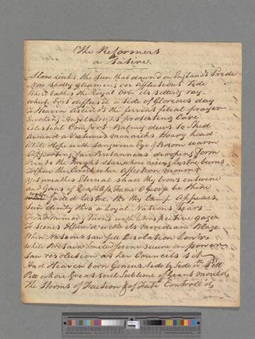 [Unknown author]. The Reformers : a Satire [: a poem]