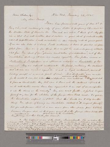 Tappan, Lewis. Letter to Thomas Clarkson