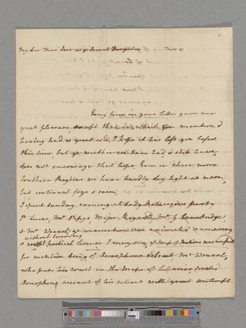 Montagu, Elizabeth (Robinson). Letter to Elizabeth (Charlton) Montagu
