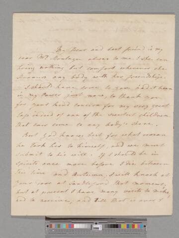 Garrick, Eva Maria (Veigel). Letter to Elizabeth (Robinson) Montagu