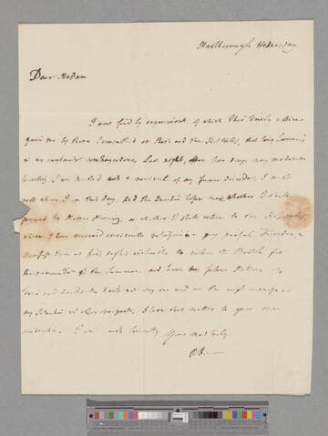 Robinson, Richard, 1st Baron Rokeby. Letter to Elizabeth (Robinson) Montagu